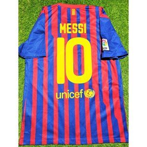 Messi Barcelona 2011 2012 Home Soccer Jersey Shirt Camiseta Maglia M